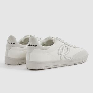 Reiss Off-White Leather & Suede Trainer Sneakers